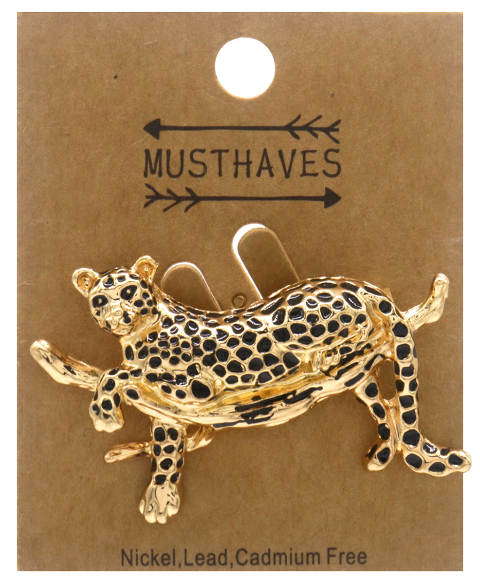 E-E15.3 P1035-026 Brooch Leopard 5cm