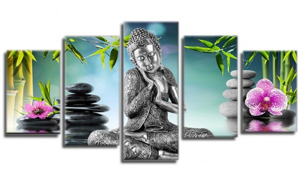 Y-C4.4 FF412 Diamond Painting 5 Frames Buddha 150x90cm