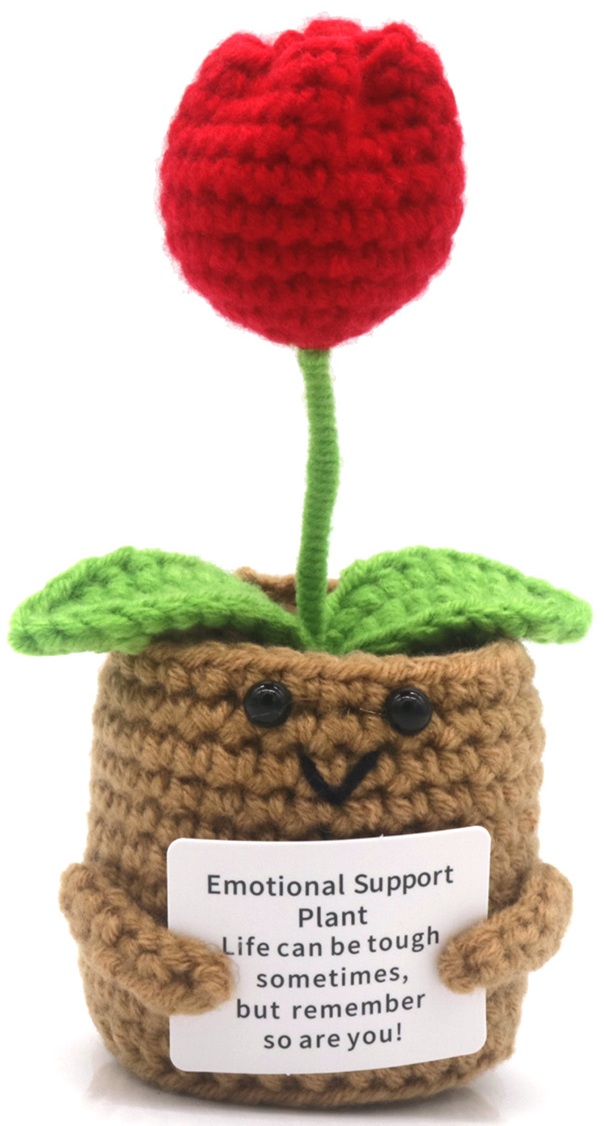 R-B4.1 DC2550-046 Knitted Positive Rose 13cm