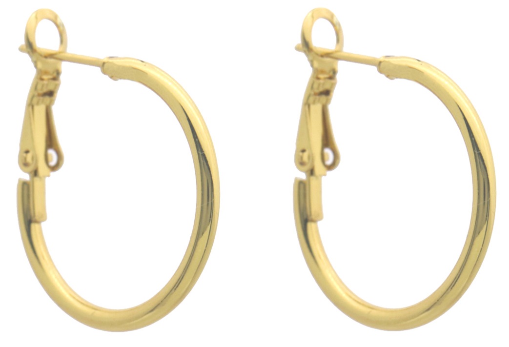 B-F8.2 E926-007G S. Steel Earrings Creoles 25mm