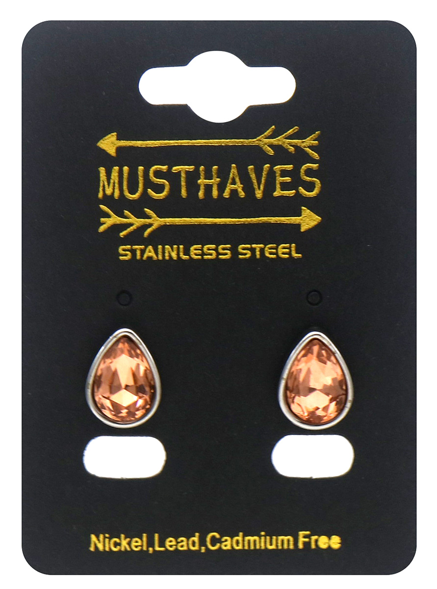 G-A20.5 E25106-025S-1 S. Steel Studs Crystal 1.5cm Brown