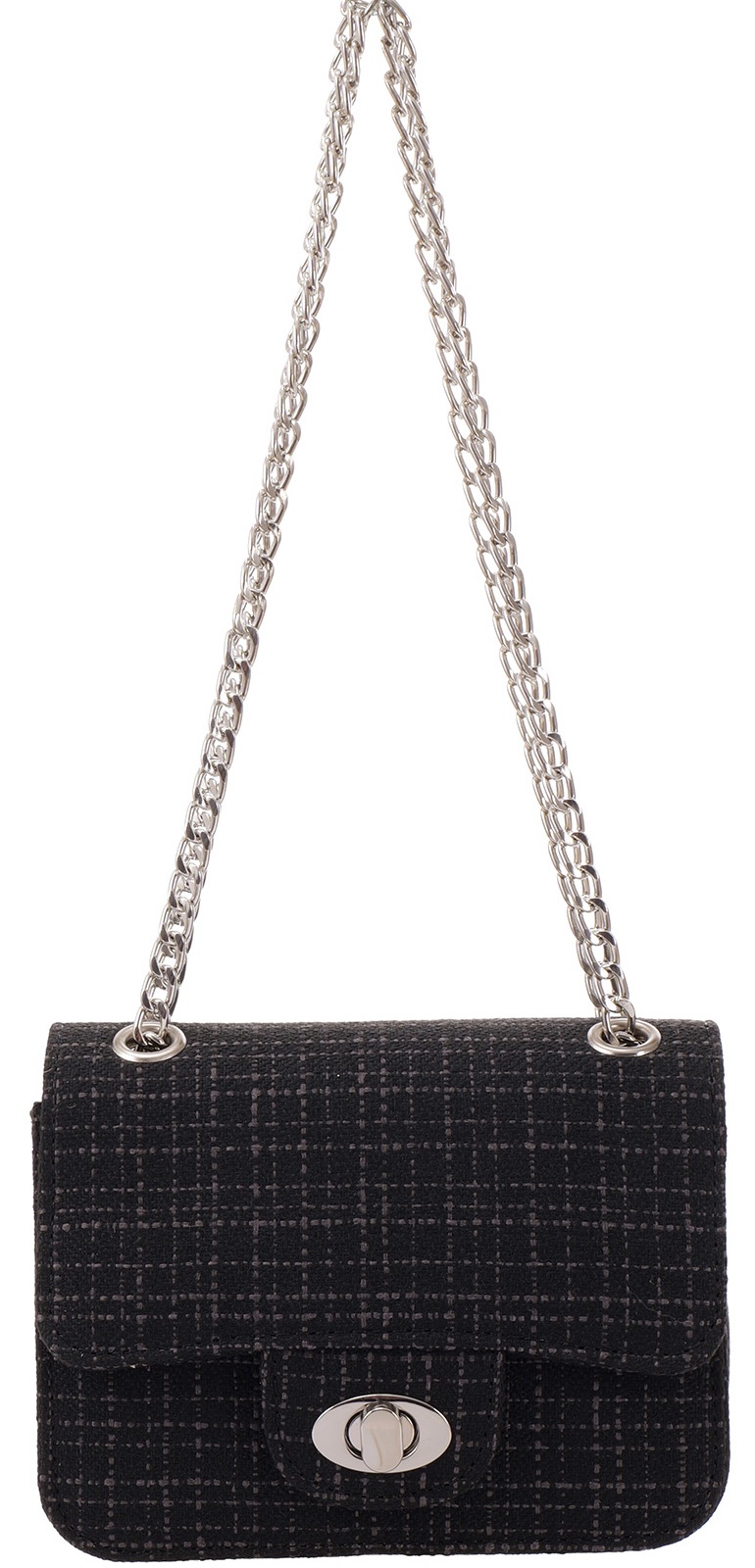 T-O4.1  BAG1117-004-2 PU Bag 18.5x13.5x6.5cm Black