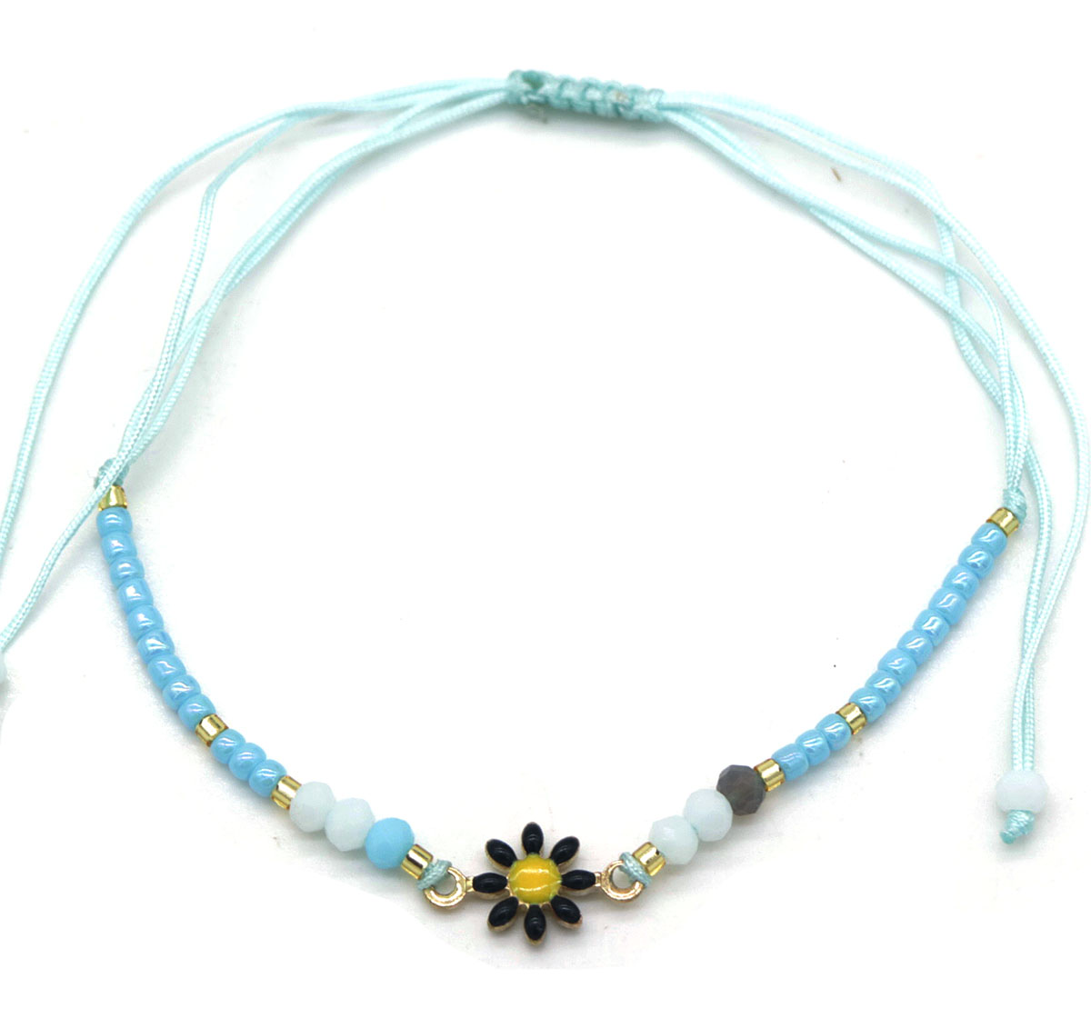 D-E5.3 B830-011-10 Bracelet Flower Blue
