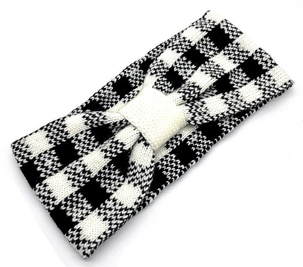 X-L1.2 H401-081 Headband Checkered Black-White