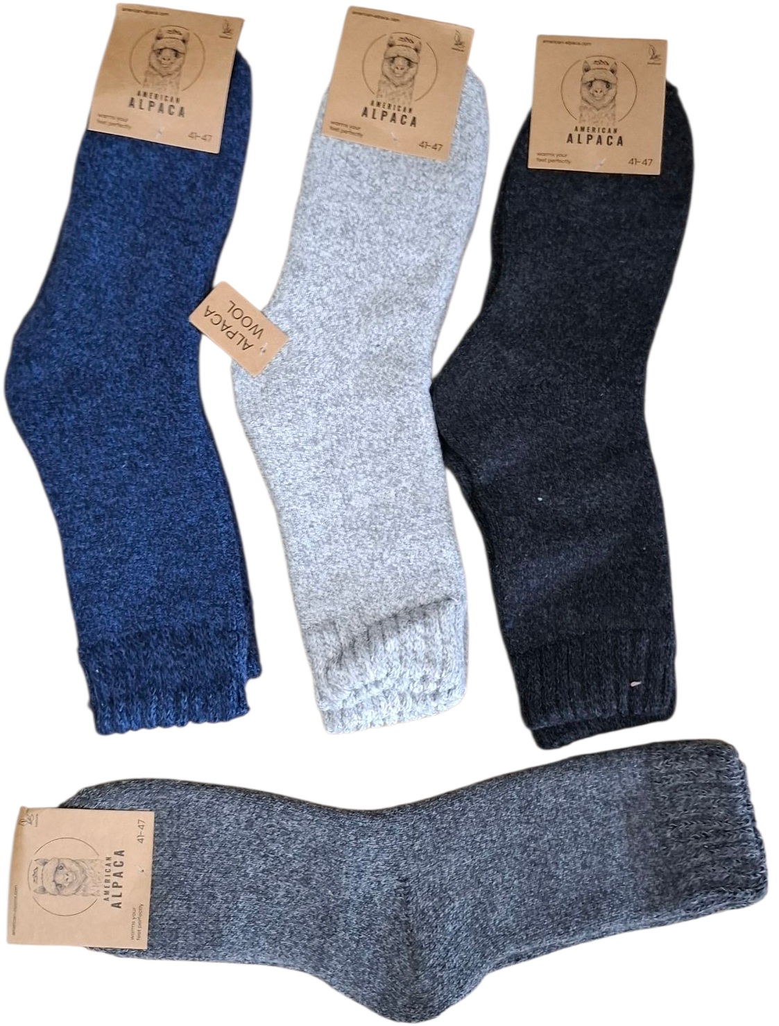 L-E7.1 EP25-9301 Pair of Woolen Socks Size 41-47 - Mixed Colors - 1pc