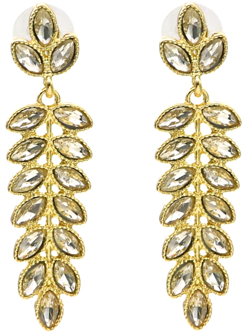 D-A25.2  E1145-005G Fashion Earrings Crystals 5.5cm