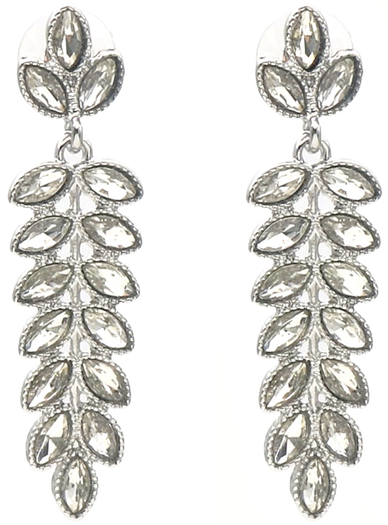 C-A4.4 E1145-005S Fashion Earrings Crystals 5.5cm