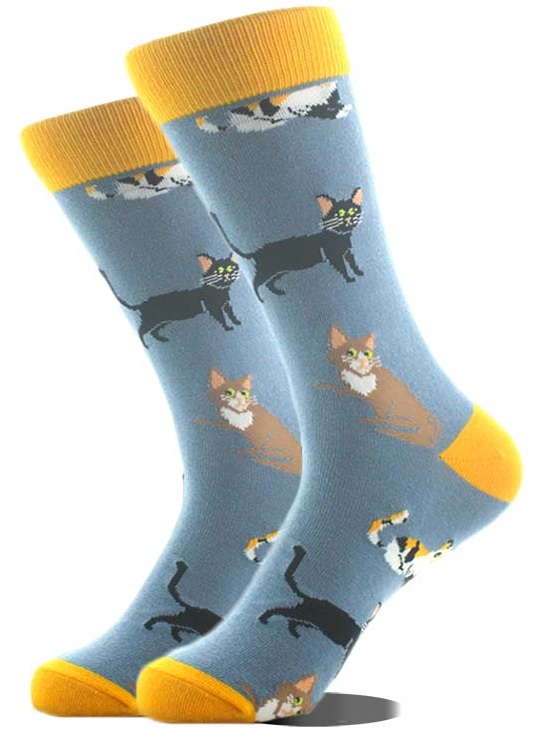 S-D1.4 SOCKS2607-005 Pair of Socks Size 38-45 Cats