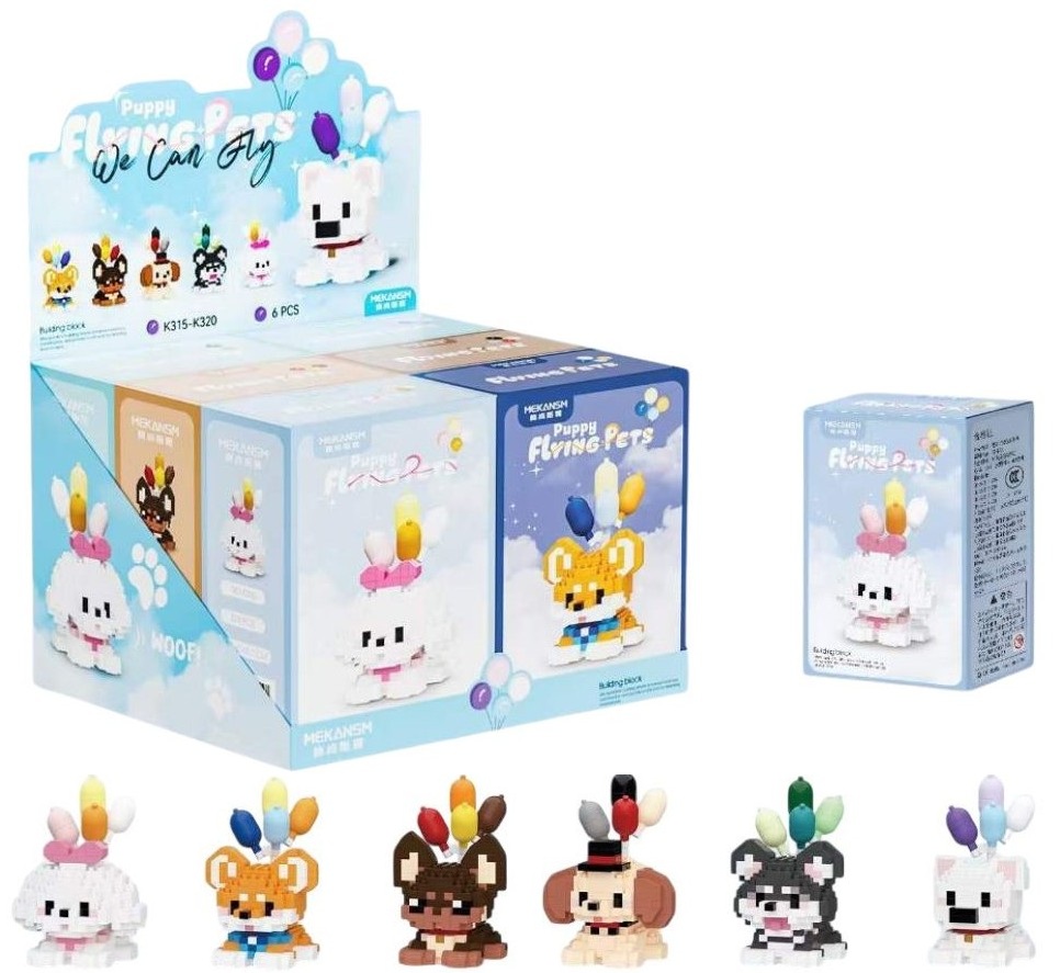 K-C6.2 S17 Mini Building Blocks Dogs - 6pcs