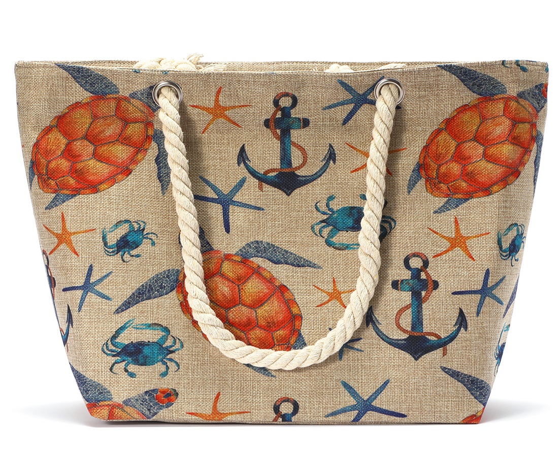 T-L4.1 BAG610-003 Beach Bag Turtles 50x35cm