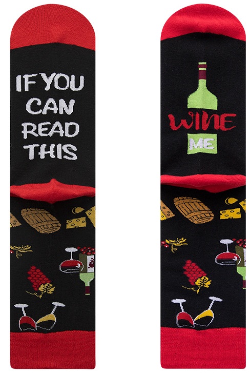 S-H6.2 SOCKS2316-415-4-Black Pair of Socks Size 38-45 Wine