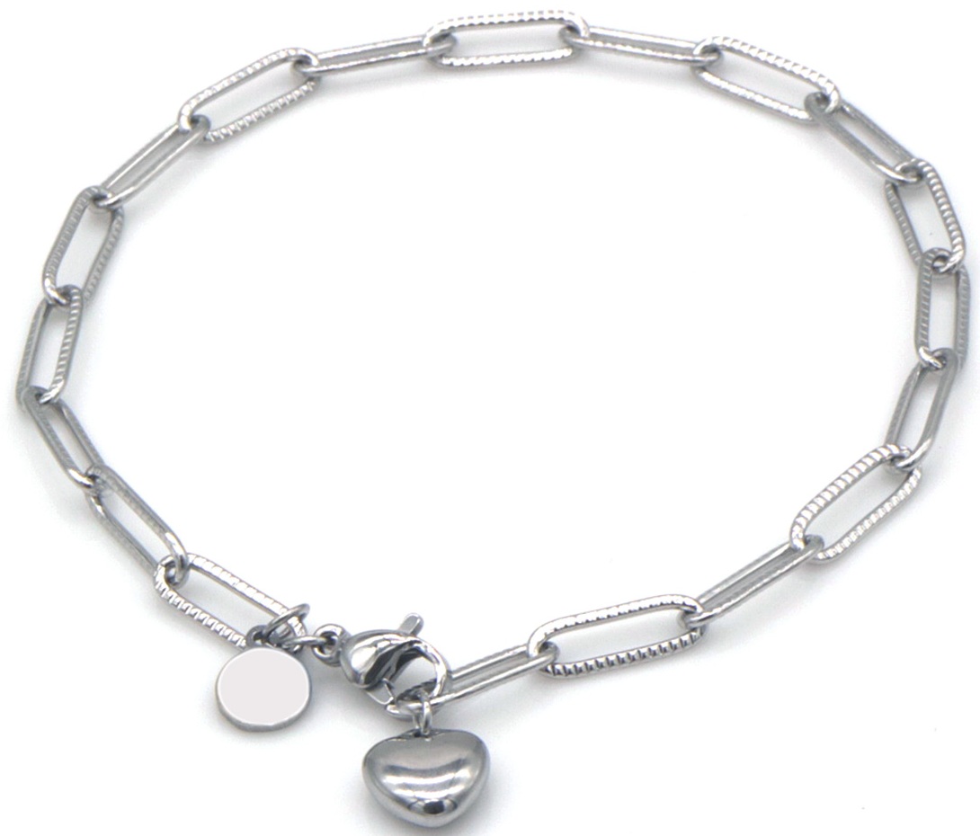 C-F17.3 B2567-048S S. Steel Bracelet Heart