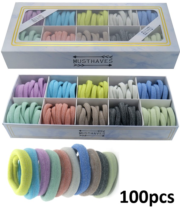 T-D7.2 H922-002-1 Elastics Glitters Mixed in Box - 100pcs T-D7.2 H922-002-1 Elastics Glitters Mixed in Box - 100pcs