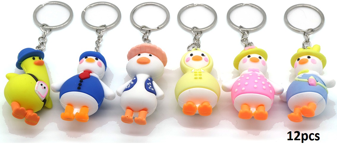 Q-J7.1 KY940-001-5 Keychains Duck 6cm - 12pcs
