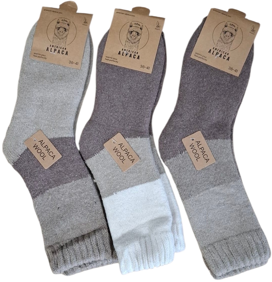 K-D8.1 JN25-8319 Pair of Woolen Socks Size 36-41 - Mixed Colors - 1pc