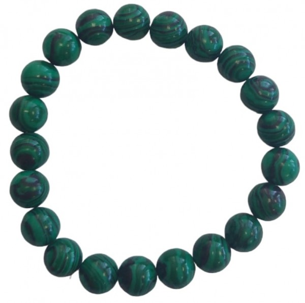 F-E15.3  B2347-053 Bracelet 10mm Malchite Stone 21cm