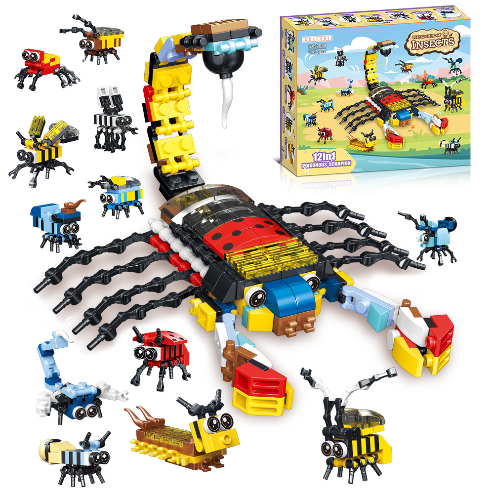 Y-F5.2 TOY2581-001 Building Blocks Insects - 12pcs in Display | 69724
