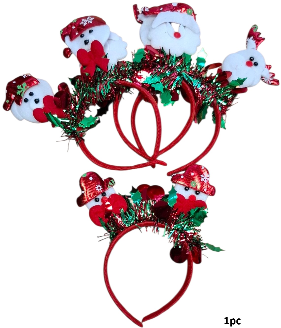 X-L3.2 H1039-002 Christmas Diadem Mixed Designs - 1pc X-L3.2 H1039-002 Christmas Diadem Mixed Designs - 1pc