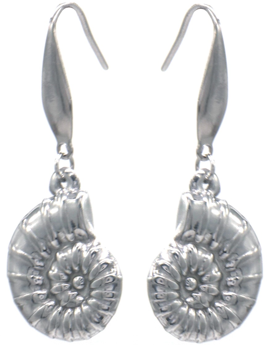 B-D18.2 E1033-008S S. Steel Earrings Shell 4cm