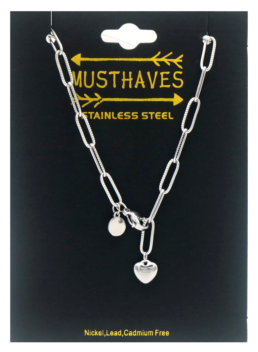 C-F17.3 B2567-048S S. Steel Bracelet Heart