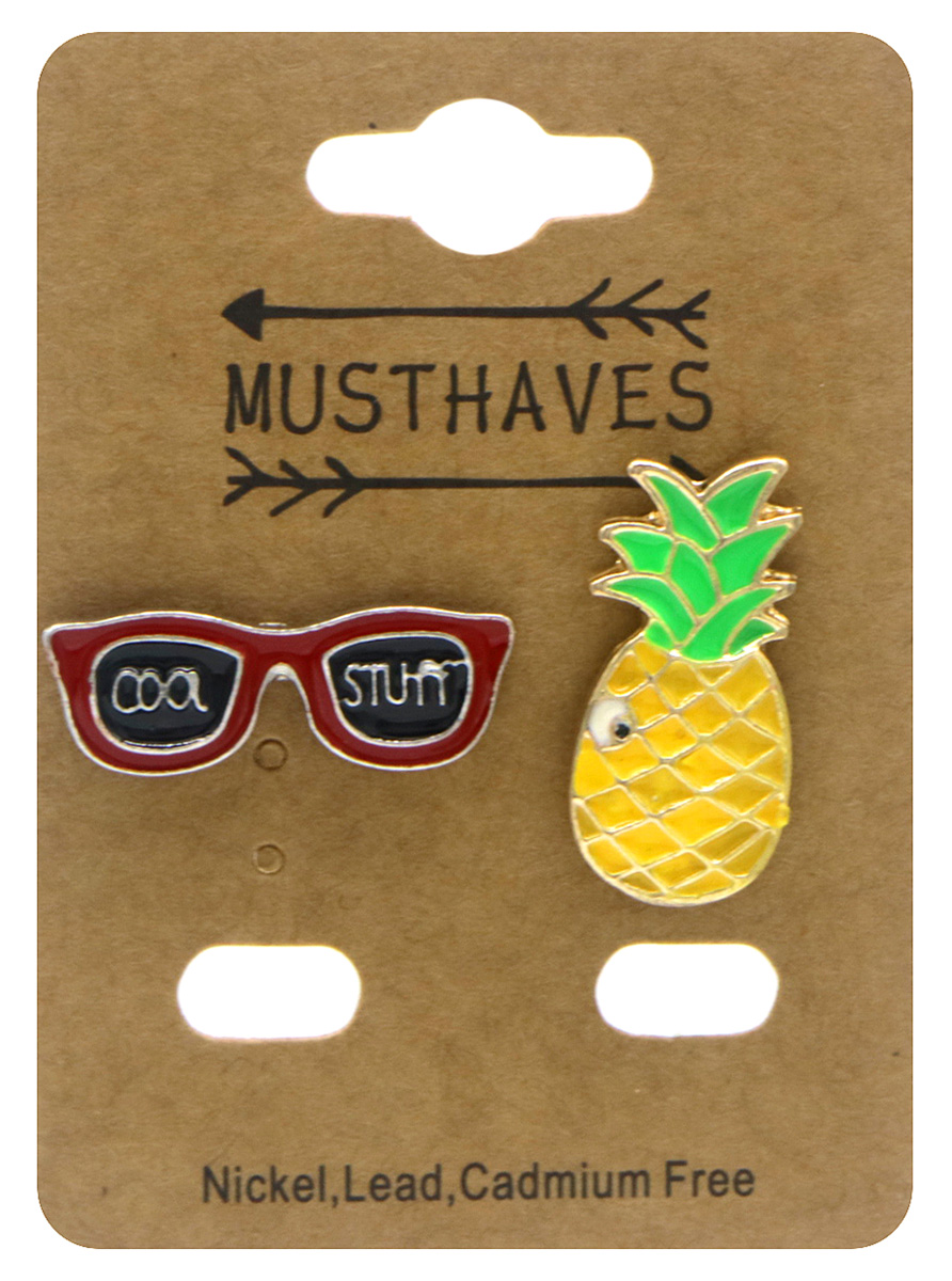 C-D19.3 PIN2557-047-2 Set of Pins Pineapple - Sunglasses