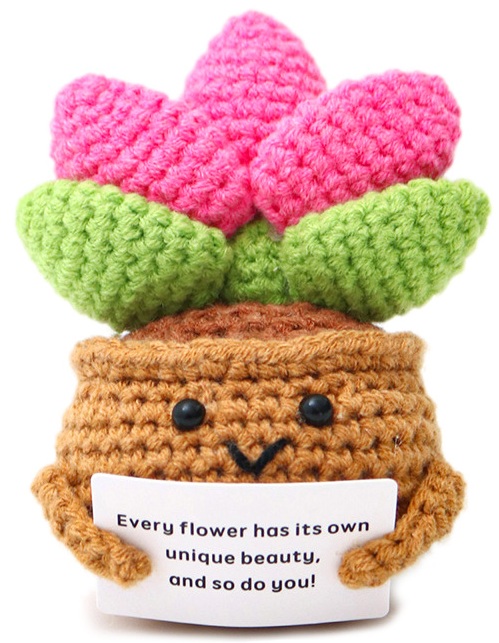 T-K8.2 DC2550-039 Knitted Positive Flower 11cm