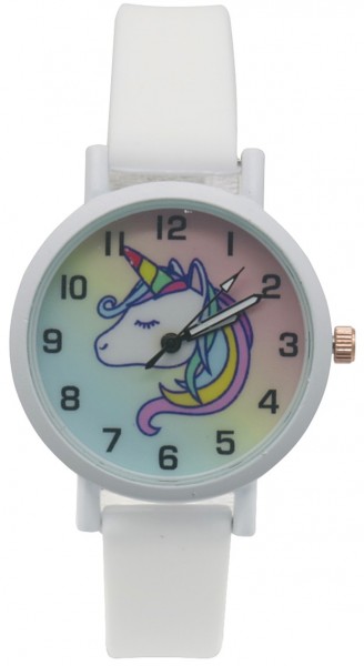 A-A7.5 W002-005 Kids Watch Unicorn 33mm White