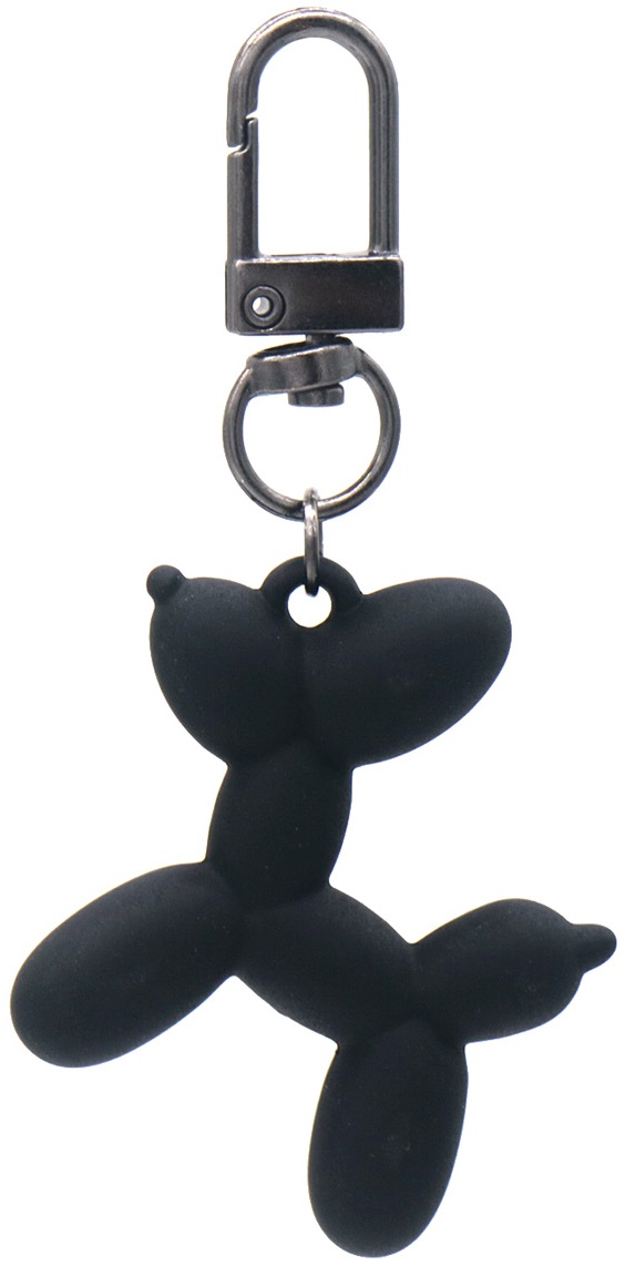 D-F16.3 KY2403-018-6 Keychain Dog 5cm Black