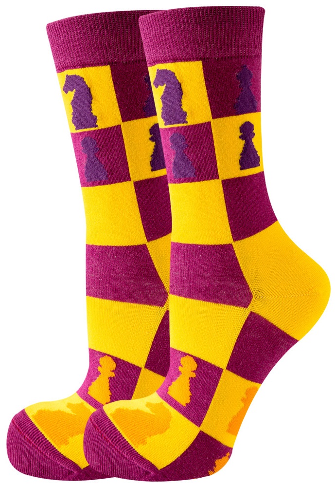 S-F8.1 SOCK2246-069-5 Pair of Socks Size 36-43 Chess