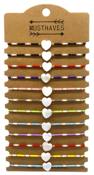 A-B16.2 B723-003 Bracelet Set Glassbeads 12pcs