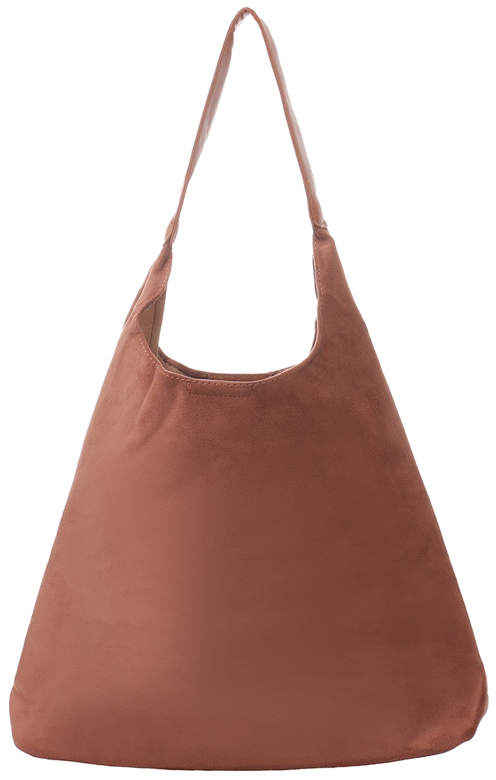 R-P3.1 BAG1022-001-1 PU Shopper Set Suede Look 43x28x12.5cm Brown