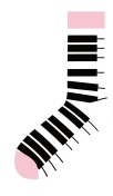 S-D7.4 SOCKS2512-219 Pair of Socks Size 36-43 Piano