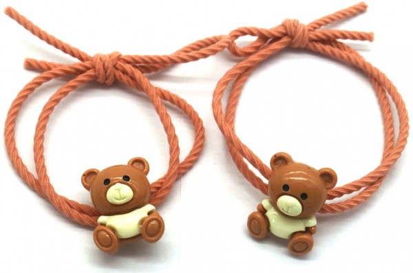 I-A20.2 H717-003 Hair Elastics Bear 2pcs Brown I-A20.2 H717-003 Hair Elastics Bear 2pcs Brown