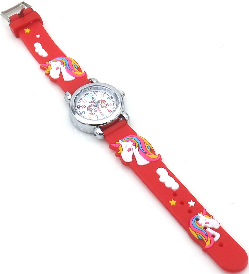C-A6.4 W002-032-1 Quartz Watch for Kids - Unicorn Red