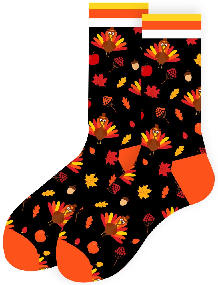 S-D6.3  SOCKS2512-107 Pair of Socks Size 36-43 Turkeys