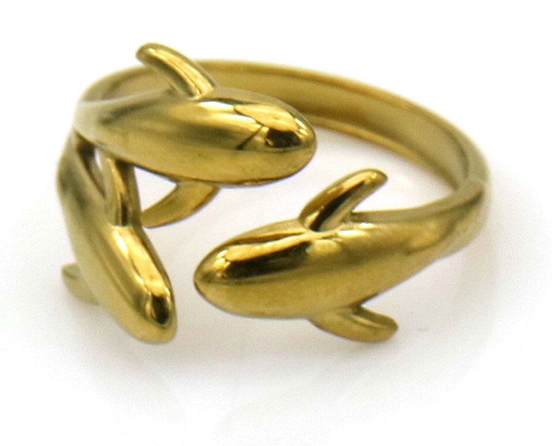 A-C19.2 R25106-038G S. Steel Ring Dolphins Adjustable