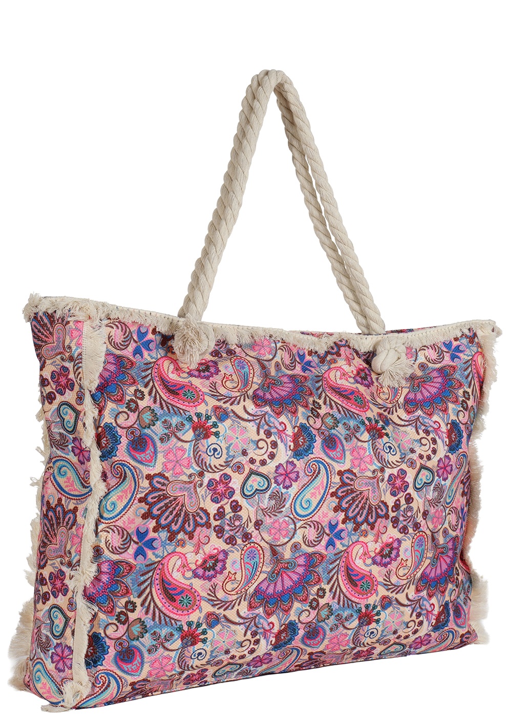 R-F7.1  BAG1111-003-1 Beach Bag with Tassels 50x40x10cm
