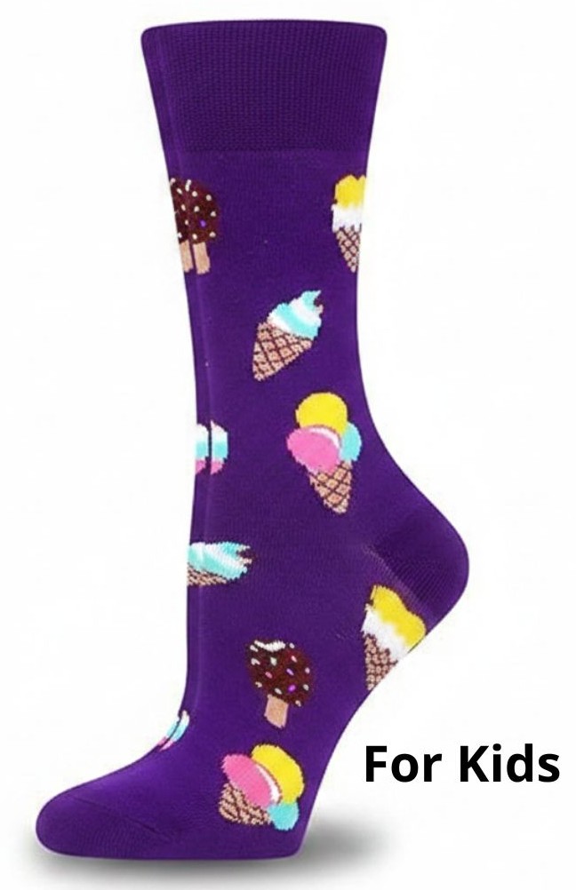 S-G5.4 KS2607-028 Pair of Socks for Kids Size 33-38 Icecream