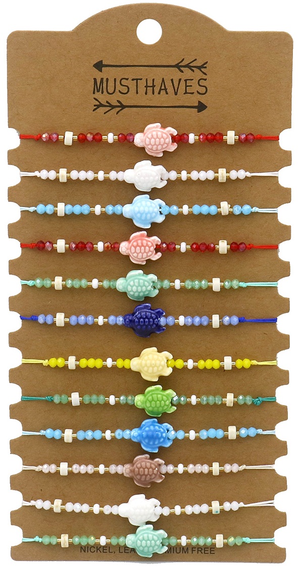 E-D15.3 B1143-001 Bracelet Set Turtles - 12pcs