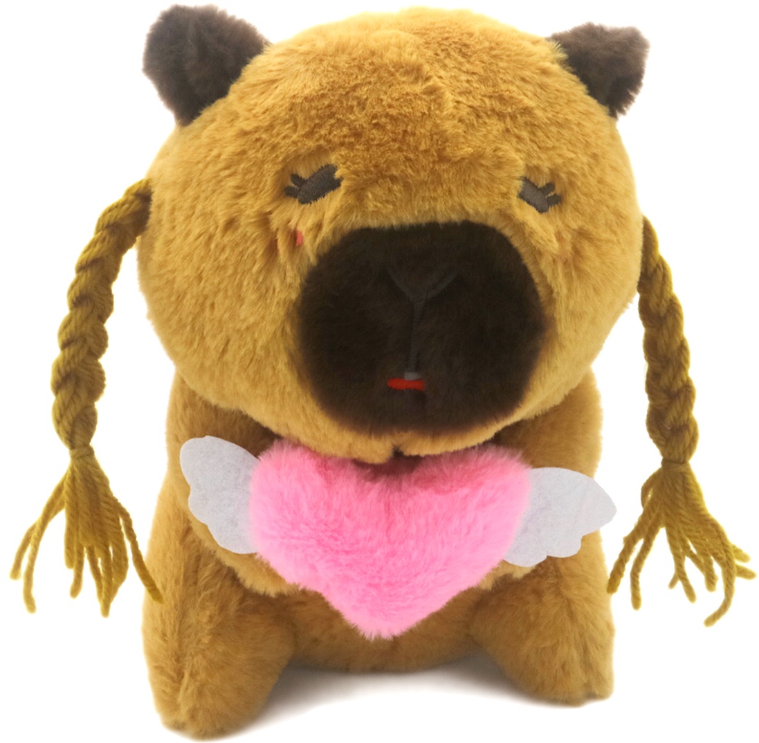 Z-C5.6  TOY945-056 Plush Capybara Heart 22cm