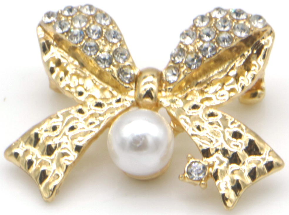 E-F2.1  P1035-020 Brooch Bow 3.5cm