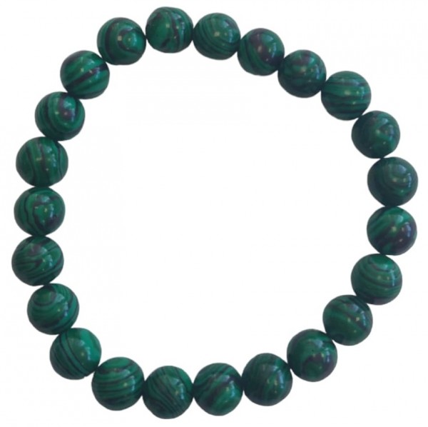 F-E22.3 B2347-053 Bracelet 10mm Malchite Stone 23cm