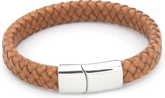 B-A23.2 B105-003 S. Steel with 12mm Leather Bracelet 21cm B-A23.2 B105-003 S. Steel with 12mm Leather Bracelet 21cm