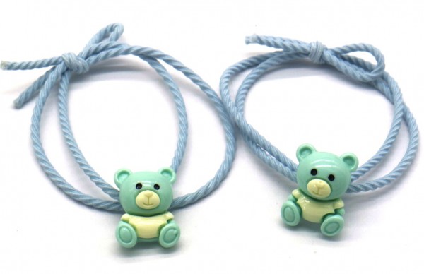 I-B18.3 H717-003 Hair Elastics Bear 2pcs Blue I-B18.3 H717-003 Hair Elastics Bear 2pcs Blue