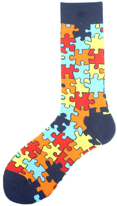 S-J8.1 SOCKS2246-033-30  Pair of Socks Size 38-45 Puzzle