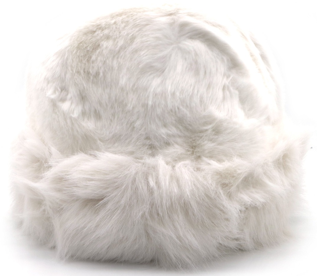 Y-B1.4 HAT1003-001-2 Fluffy Hat Faux Fur White