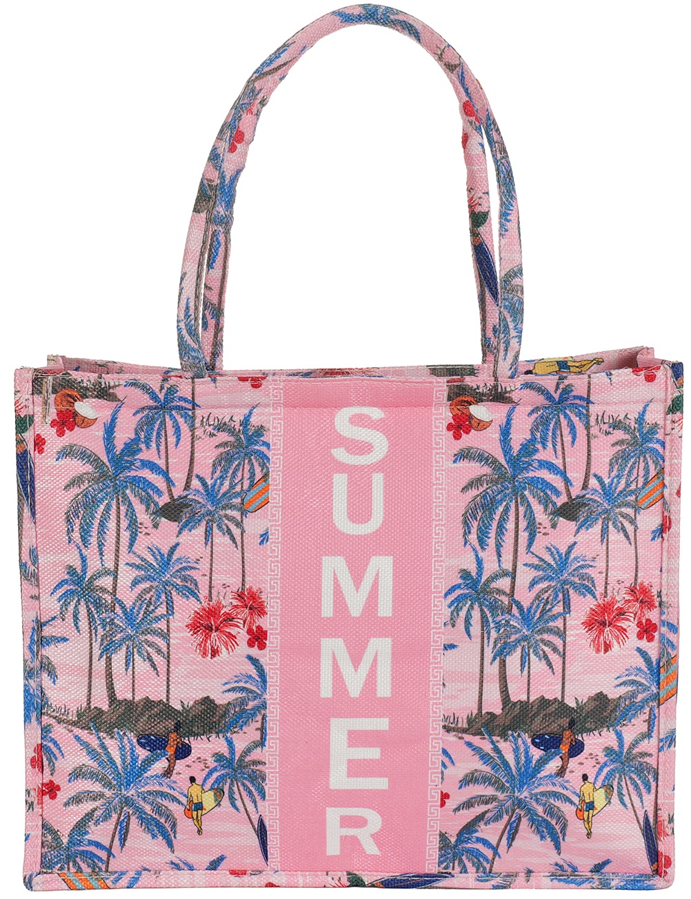 Y-E5.2 BAG1111-001-1 Shopper Bag Summer 42x32x13cm Pink