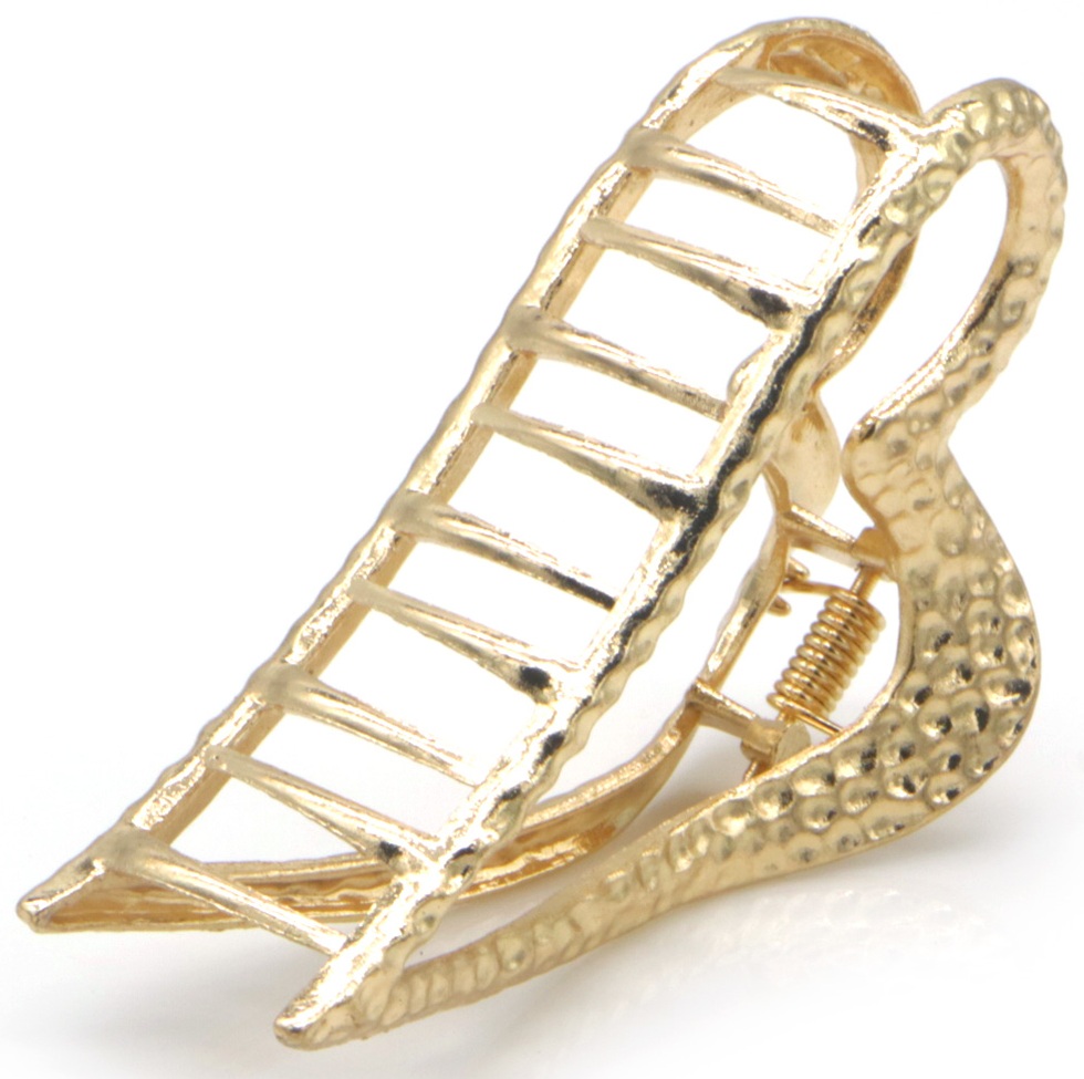 H-D12.1 H1039-013G Metal Hair Claw Heart 8cm