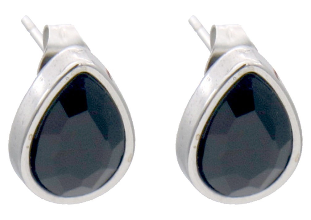 G-D4.5  E25106-025S-3 S. Steel Studs Crystal 1.5cm Black