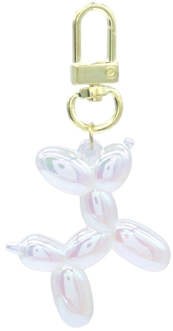 D-F2.2 KY2403-018-18 Keychain Dog 5cm White